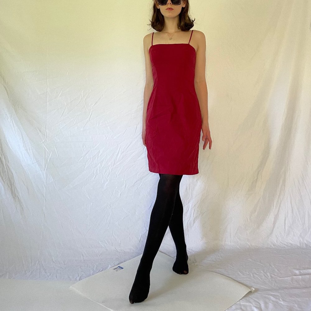 90s red dress